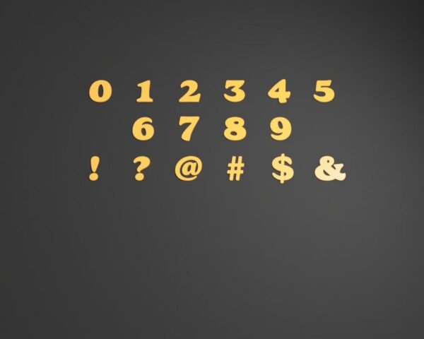 Numbers & Special Characters